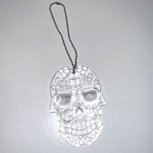 Laguna Beach Jeans RARE Clear Crystal Sugar Skull Keychain/Charm - 80% OFF SALE!